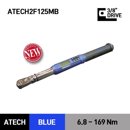 ATECH2F125MB 3/8&quot; Drive TechAngle® Flex-Head Torque Wrench, Blue (5-125 ft-lb) (6.8-169 Nm) 스냅온 3/8&quot; 드라이브 디지털 앵글 토크렌치 토르크렌치 블루