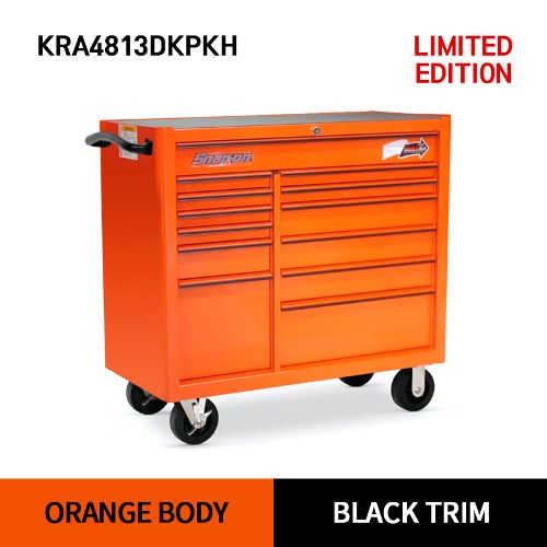 KRA4813DKPKH 40&quot; 13-Drawer Double-Bank Heritage Series Roll Cab (Orange/Black) 스냅온 헤리티지 시리즈 리미티드 에디션 40인치 13서랍 툴박스 (오렌지/블랙)