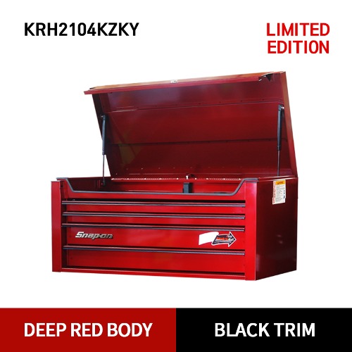 KRH2104KZKY Heritage Series 4 Drawer Top Chest (Deep Red Body X Black Trim) 스냅온 헤리티지 시리즈 리미티드 에디션 4 서랍 탑체스트 (딥 레드 바디 X 블랙 트림)