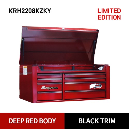 KRH2208KZKY Heritage Series 8 Drawer Top Chest (Deep Red Body X Black Trim) 스냅온 헤리티지 시리즈 리미티드 에디션 8 서랍 탑체스트 (딥 레드 바디 / 블랙 트림)
