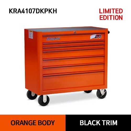 KRA4107DKPKH 40&quot; Seven-Drawer Single Bank Heritage Series Roll Cab (Orange/Black) 스냅온 헤리티지 시리즈 리미티드 에디션 40인치 툴박스 (오렌지/블랙)