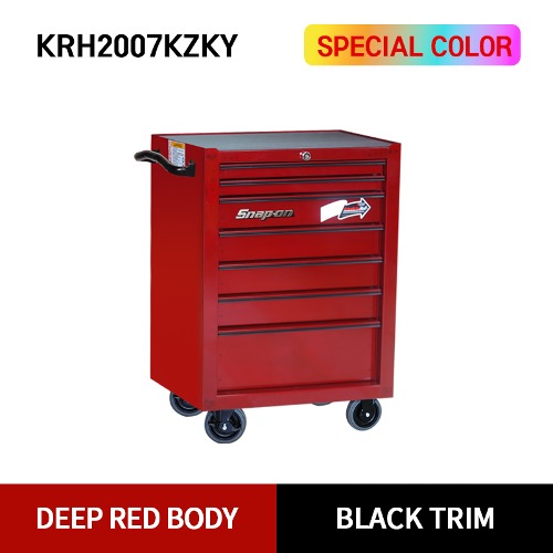 KRH2007KZKY Heritage Series Roll Cab, 7 Drawers (Deep Red Body X Black Trim) 스냅온 헤리티지 시리즈 리미티드 에디션 26인치 7 서랍 툴박스 (딥 레드 바디 X 블랙 트림)