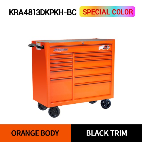 KRA4813DKPKH 40&quot; 13-Drawer Double-Bank Heritage Series Roll Cab (Orange/Black) 스냅온 헤리티지 시리즈 리미티드 에디션 40인치 13서랍 툴박스 (오렌지/블랙)