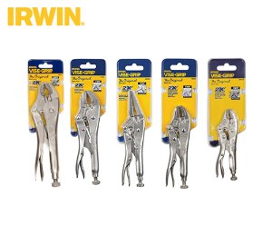 IRWIN VISE-GRIP Curved Jaw Locking Pliers with Wire Cutter Set (5 pcs) 어윈 바이스 그립 락킹 플라이어 (와이어 커터 기능 포함) 5종 세트