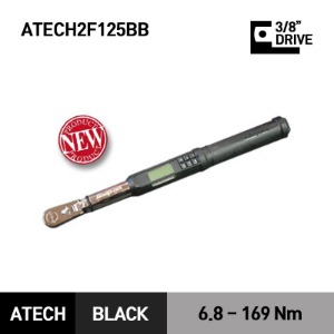 ATECH2F125BB 3/8&quot; Drive TechAngle® Flex-Head Torque Wrench, Black (5-125 ft-lb) (6.8-169 Nm) 스냅온 3/8&quot; 드라이브 디지털 앵글 토크렌치 토르크렌치 올 블랙