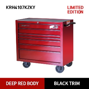 KRH4107KZKY 40&quot; Seven-Drawer Single Bank Heritage Series Roll Cab (Deep Red Body X Black Trim) 스냅온 헤리티지 시리즈 리미티드 에디션 한정판 40인치 7 서랍 툴박스 (딥 레드 바디 X 블랙 트림)