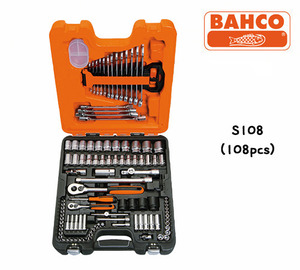 BAHCO S108 Socket Set 1/2&quot; and 1/4&quot; Drive 108 pcs 바코 1/4, 1/2인치 드라이브 소켓렌치 세트 (108 pcs)