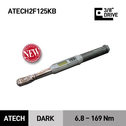 ATECH2F125KB 3/8&quot; Drive TechAngle® Flex-Head Torque Wrench (5-125 ft-lb) (6.8-169 Nm) 스냅온 3/8&quot; 드라이브 뉴 컬러 디지털 앵글 토크렌치 토르크렌치 다크 티타늄