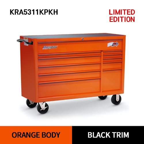 KRA5311KPKH 53&quot; 11-Drawer Double-Bank Heritage Series Roll Cab (Orange/Black) 스냅온 헤리티지 시리즈 리미티드 에디션 53&quot; 더블 뱅크 툴박스 (오렌지/블랙)