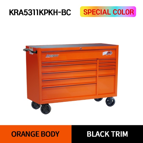 KRA5311KPKH-BC 53&quot; 11-Drawer Double-Bank Heritage Series Roll Cab (Orange/Black) 스냅온 헤리티지 시리즈 리미티드 에디션 53&quot; 더블 뱅크 툴박스 (오렌지/블랙)