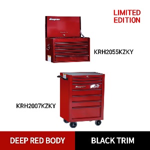 KRH2055KZKY 26&quot; 5 Drawers Top Chest (Deep Red/Black) (상단) &amp; KRH2007KZKY 26&quot; 7 Drawers Single Bank Roll Cab (Deep Red/Black) (하단) 스냅온 탑 체스트 &amp; 롤 캡 프로용 툴박스 세트상품