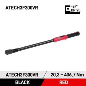 ATECH3F300VR 1/2&quot; Drive TechAngle® Electronic Torque Wrench, Black/Red (15-300 ft-lb) (20.3-406.7 Nm) 스냅온 1/2&quot; 드라이브 디지털 앵글 토크렌치 토르크렌치 (블랙바디/레드)