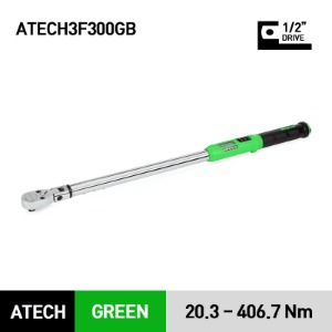 ATECH3F300GB 1/2&quot; Drive TechAngle® Electronic Torque Wrench, Green (15-300 ft-lb) (20.3-406.7 Nm) 스냅온 1/2&quot; 드라이브 디지털 앵글 토크렌치 토르크렌치 (그린)