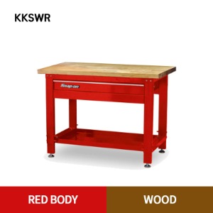 KKSWR Wood Top Work Bench (Red Body / Wood) 스냅온 우드 탑 워크벤치 (레드바디 / 우드)