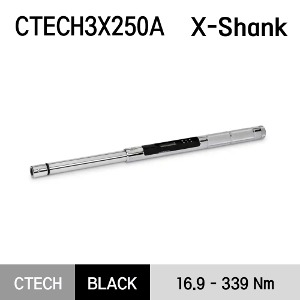 CTECH3X250A Interchangable Head X-Shank ControlTech® Industrial Torque Wrench (12.5-250 ft-lb) (16.9-339 Nm) 스냅온 교환식 헤드 X-Shank  ControlTech® 산업용 토크렌치 (12.5-250 ft-lb) (16.9-339 Nm) (X-Shank)